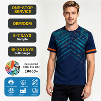 T-shirt personnalisé pour homme, sublimation, col rond, manches courtes, imprimé, vêtements de sport décontractés, t-shirt décontracté, 100% fibre de polyester