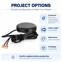 Antenne Puck LTE MIMO à profil bas 698-2700 MHz avec connexion mâle 80 x 15 mm, gain 2,5 dBi, VSWR 2,0 pour routeurs cellulaires