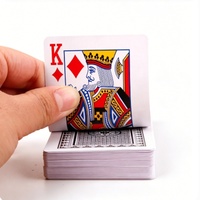 Cartes à jouer Wanshengda en papier bleu à noyau régulier, cadeau promotionnel d'affaires, commande en gros de poker