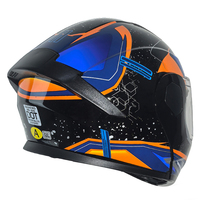 Casque de moto intégral modulaire ABS avec décalcomanie Dusk - Prêt à l'emploi - Unisexe - Vente directe usine