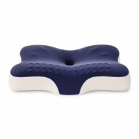 Oreiller cervical de luxe personnalisé en mousse à mémoire de forme, design ergonomique papillon, contour ergonomique, housse lavable, pour dormeurs latéraux, soulagement des douleurs cervicales et dorsales