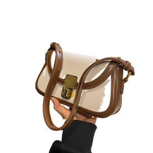 กระเป๋าสะพายข้างผู้หญิงลายเรขาคณิตหนัง PU สายเดี่ยว ปิดซิป แฟชั่น ขายส่งจากโรงงาน - Product Image 4