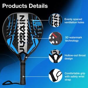 Raquettes <span class=keywords><strong>de</strong></span> <span class=keywords><strong>Padel</strong></span> Professionnelles en Fibre <span class=keywords><strong>de</strong></span> Carbone 3k 12k 18k avec Logo Personnalisé par l'Usine Jusain - Product Image 4