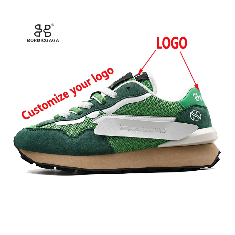 Manufacturer Custom With Logo shoes Breathable suede leather Style Walking Shoes Running Platform Designer Sneakers For Men