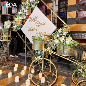 LEDA Factory hot-selling gold metallic diamond-shaped <b>backdrops</b> for weddings birthdays <b>party</b> decorations - Product Image 2