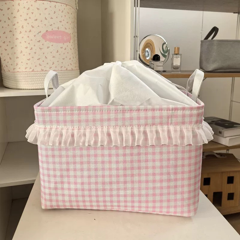 dentelle rose 45*35*30cm