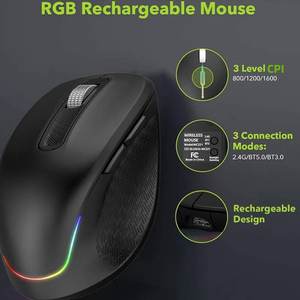 2.4G Draadloze Ergonomische Stille Rgb Verlichte Toetsenbord-En Muisset Met 1600 Dpi Ultradun Ontwerp En Multimediafunctietoetsen - Product Image 6