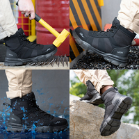Bottes de sécurité montantes MGN 211 pour hommes avec embout en acier, respirantes, légères, anti-écrasement, chaussures de travail de sécurité