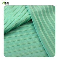 95% polyester 5% spandex tricoté DTY côtes tissu pour encolure manchette