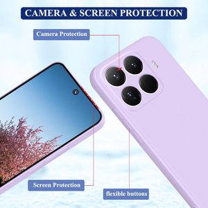 Coque de téléphone pour 15T Pro 5G, en Silicone, douce au toucher, violette, fine, résistante aux chocs - Product Image 6
