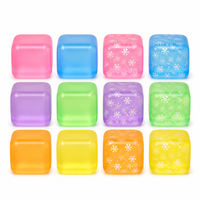 Cube sensoriel anti-stress en TPR, 5 cm, en forme de flocon de neige, à montée lente, en forme de cube de glace, en gros, pour 14 ans et plus