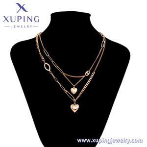<span class=keywords><strong>XUPING</strong></span>-joyería de lujo para mujer, collares de varias plantas chapados en oro y cobre ambiental, color dorado de 18K, S00152965 - Product Image 6