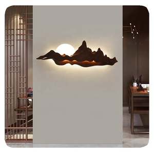 Nouveau 2026 tendance nouveau <span class=keywords><strong>café</strong></span>-bar moderne suspendu chinois en bois lit <span class=keywords><strong>phare</strong></span> LED salon maison luxe applique murale - Product Image 4