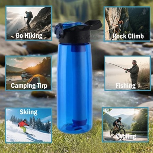 <span class=keywords><strong>Bouteille</strong></span> filtrante à eau pour extérieur avec paille filtrante remplaçable, purificateur UF 3 étapes, Tritan sans BPA, pour la randonnée, le camping et les situations d'urgence - Product Image 6