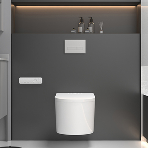 Inodoro Wc Suspender DQOK Artículos sanitarios Baño Cerámica Redondo Japonés Inodoros inteligentes montados en la pared - Product Image 6