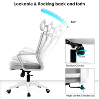 Vente en gros directe d'usine, chaise de bureau ergonomique de haute qualité avec dossier en maille, ensemble table et chaise de bureau