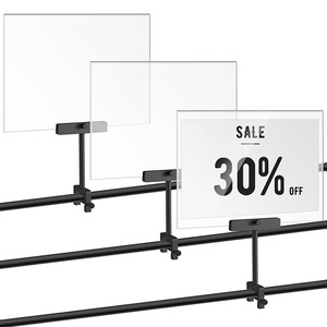 Support de panneau publicitaire JH-Mech avec pince rotative 8,5x11 pouces pour magasins de vêtements, bureaux, support de panneau <span class=keywords><strong>coulissant</strong></span> en métal - Product Image 3