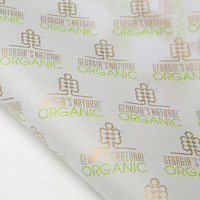Papier fin blanc 17g personnalisé avec propre logo imprimé, qui peut être utilisé pour l'emballage de vêtements et de fleurs