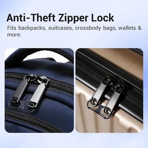 HIQUODIN PCS Zipper Clips Anti Theft Alloy Double Opening <b>Small</b> Carabiner Zipper <b>Lock</b> For Luggage Bag Backpacks Boots Purses Zip - Product Image 5