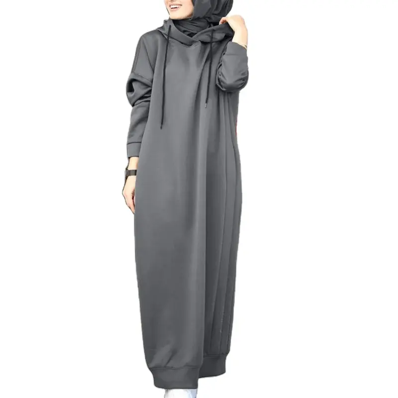 Limanying factory Supply army green black gray sports abaya women muslim hoodies