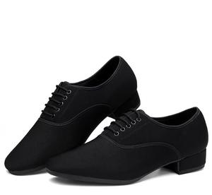 Chaussures de danse modernes pour hommes avec semelle en caoutchouc Chaussures de danse latine de salon en tissu Oxford pour la danse extérieure et intérieure - Product Image 2