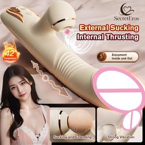 Vibrador Telescópico BANSEY de 7 Velocidades con Calor, Estimulador de Lengua, Punto G, Conejito Masajeador, Doble Estimulación del Clítoris, Juguetes Sexuales para Mujeres - Product Image 2