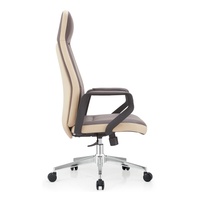 Chaise de bureau ergonomique moderne en cuir, dossier haut, pivotante à 360°, inclinable, hauteur réglable et garantie de 5 ans