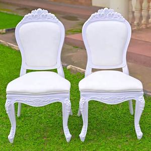 Silla de Resina Plástica Blanca Resistente al por Mayor, Modelo King Louis, para Alquiler en Bodas, Eventos, Fiestas, Banquetes, Interiores, Exteriores y Salas de Estar - Product Image 1