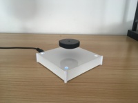 Support d'affichage magnétique ultra-fin à lévitation avec éclairage LED, capacité de charge de 500 g, vitrine de produits flottante, plateforme rotative pour exposition