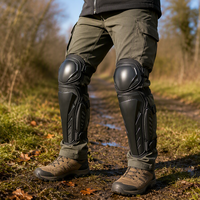 Ensemble de protection genoux et coudes pour moto et cyclisme, professionnel, en matériau PP souple et épais, taille unique, fermeture auto-agrippante/boucle, universel