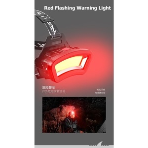 Smiling Shark Rechargeable Headlamp Cob Floodlight 2000 Mah Adjustable For Outdoor Work - Product Image 5