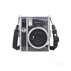 Caiul בלעדי תוכנן Fujifilm Instax מיני 40 מצלמה קריסטל מקרה עמיד הלם נשיאה ברור מקרה עבור Instax מיני 40