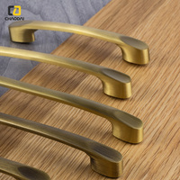 Poignées de meubles en laiton massif, poignées de tiroir, boutons en bois, serrures cachées, finition or antique, design moderne, pour cuisine et commode