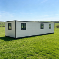 Maison familiale préfabriquée spacieuse de 40 pieds, trois chambres, cuisine, salle de bain, villa modulaire portable, maison conteneur extensible