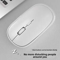 Mouse Gaming 2.4GHz Mode ganda, Mouse nirkabel USB, pengisian daya, Tablet, kantor, bisnis, PC
