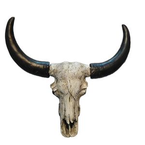 Intrigant <span class=keywords><strong>taureau</strong></span> squelette décoration murale résine artisanat tête d'animal montage pour la décoration intérieure avec Art motif <span class=keywords><strong>peinture</strong></span> - Product Image 4