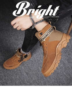 Desert Boots for Men Hiking Shoes Men Outdoor Boots Mountaineering and Wading Man <b>Ankle</b> Wear-resistant High-top Shoes - Product Image 5