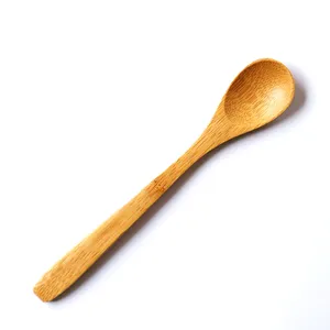 Hot selling bamboo wood spoon kitchen coffee spoon can be carved bamboo spoon formal wear