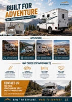 Pour camping-car 4x4 moderne et extensible toutes saisons à coque rigide avec réservoir d'eau et panneau solaire pour camion tout-terrain