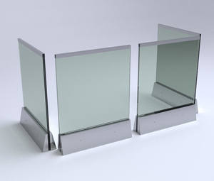 Senza cornice In Alluminio U Canale Ringhiera Di Vetro Per Balcone - Product Image 4