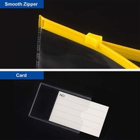 PVC personnalisé classement A4 enveloppes zippées fichier étanche en plastique organisateur de stockage de documents fermeture éclair Document sac avec étiquette en papier sac
