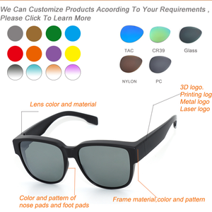 Lunettes <span class=keywords><strong>de</strong></span> soleil polarisées TR90 pour hommes, monture large <span class=keywords><strong>de</strong></span> haute qualité, verres TAC, légères, confortables, avec logo personnalisé, collection 2026 - Product Image 3