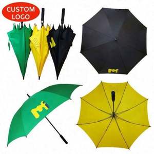 Parapluie de golf à ouverture automatique personnalisé avec impressions de logo sur mesure, tissu pongé 190T, design coupe-vent - Product Image 1