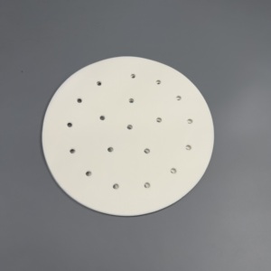 Papel para Cocinar al Vapor, Redondo, Perforado, de Doble Cara, de Silicona Antiadherente, de Grado Alimenticio, para Dumplings, Bollos, Dim Sum, Cocina Casera y Catering - Product Image 1