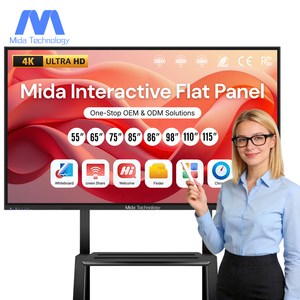 Pizarras Interactivas Inteligentes MIDA de 65 Pulgadas con Pantalla Táctil LCD 4K, Pizarras Digitales, Pantalla Interactiva Inteligente para Escuelas y Empresas - Product Image 1