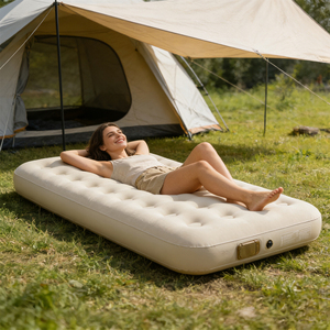Cama Inflable Plegable de 32 Agujeros para Camping con Bomba Integrada, Colchón Inflable para Picnic y Playa, Autoinflable - Product Image 2