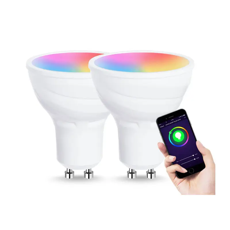 5W GU10 Smart LED Bulb Downlight Dimmable Ceiling WIFI Spot Lights Compatible LED Spotlight With Tuya APP/Google Home/Alexa