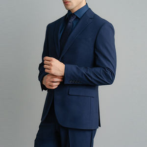 Nuevo Traje Formal de Moda Personalizado para Hombre, Invernal, Transpirable, 100% Algodón, Corte Entallado, con Pantalón, Chaqueta y Blazer para Boda - Product Image 5