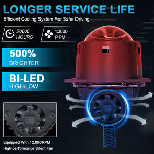 Lente de Proyector LED para Automóvil de 3 Pulgadas de Alta Calidad y Gran Venta, 120 W, G14, H4, Luz Alta/Baja, 6000 lm, 6000 K, Luces de Conducción de Ajuste Universal - Product Image 6
