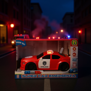 Voiture d'urgence super réaliste avec sons, échelle 1:20, jouet de police, pompiers et secours lumineux pour enfants de 3 ans et plus - Product Image 3